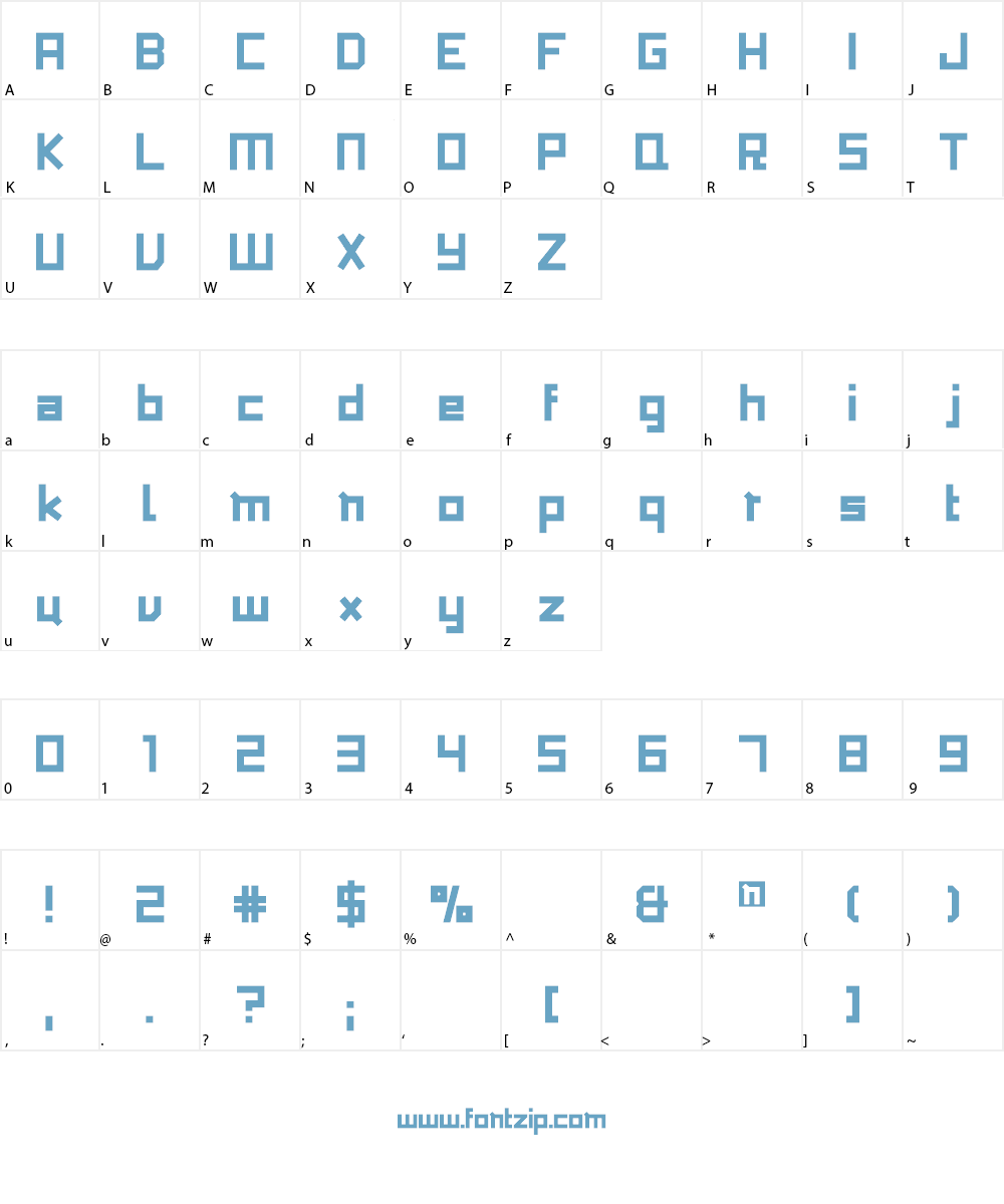 TUBA n Font Character